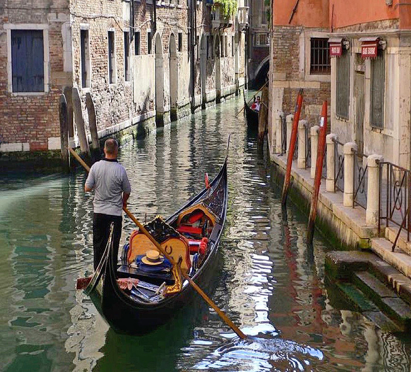 Venitean Gondoliers - Photo by Louis Arthur Norton