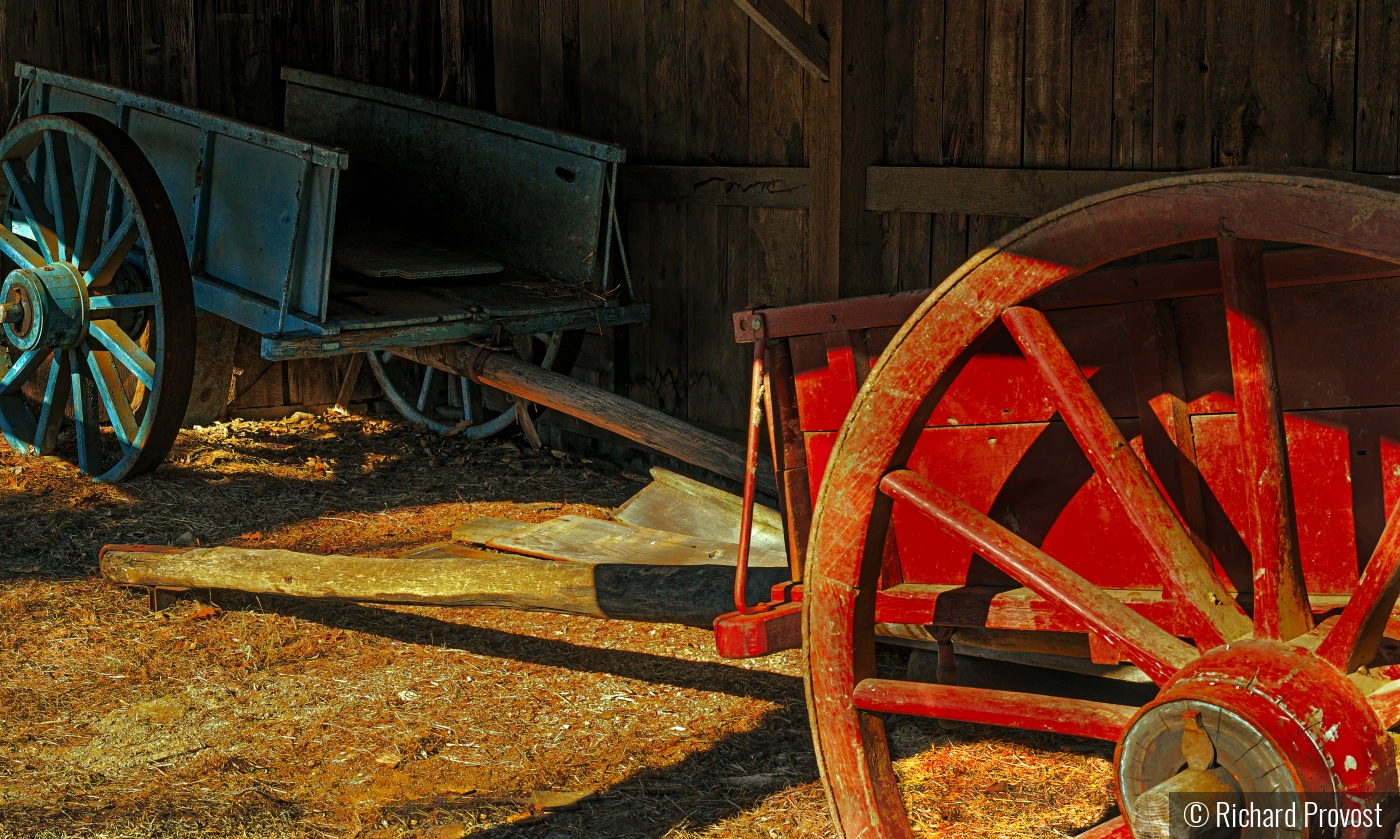 Wagons in the shed by Richard Provost