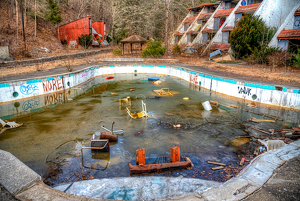 Class A 2nd: abandoned watering hole Penn Hills Resort PA by John Parisi