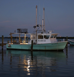 Boat After Dark - Photo by Bill Latournes