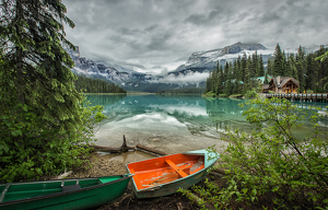 Boat Launch at Emeral Lake, Yoho National Park, BC, Canada - Photo by René Durbois