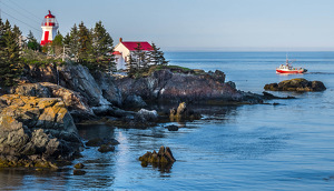 Salon 2nd: Boat Passing East Quoddy Light by Libby Lord