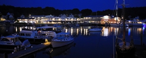 Boothbay Harbor At Night - Photo by Bill Latournes