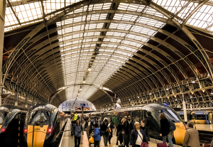 Bustling Paddington Station - Photo by Pamela Carter