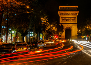 Car in motion at Night - Photo by Frank Zaremba MNEC