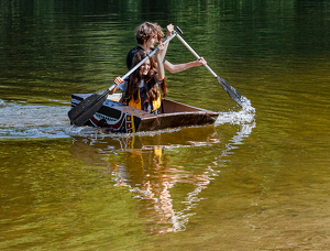 Cardboard Regatta Colebrook CT - Photo by Linda Miller-Gargano