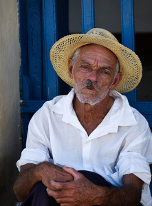 Enjoying a Cuban Cigar in Trinidad - Photo by Lorraine Cosgrove