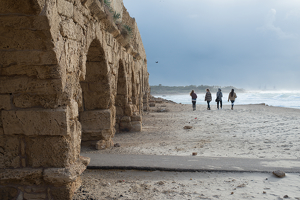 Evening Stroll in Caesarea - Photo by Vitali Zhulkovsky