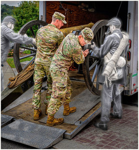 Ghostly Assist with a Civil War Cannon - Photo by John Straub