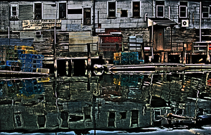 Harbor Fish Pier After Dark - Photo by Bill Latournes