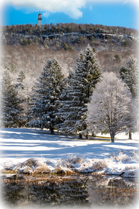 Heublein Tower after a snow storm - Photo by Bill Payne