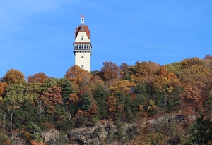 Heublein Tower in fall - Photo by Mireille Neumann