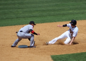 Kicking up dirt - Photo by Harold Grimes