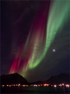 Class A HM: Lights Over Leknes Norway by Karin Lessard