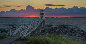 Marshall Pt Light at sunset - Photo by Richard Provost