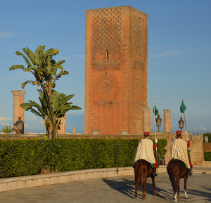 Mounted Guard Change At Sunset - Photo by Louis Arthur Norton