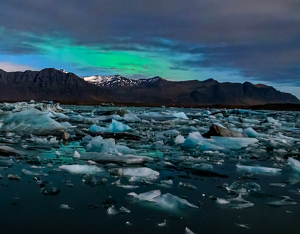 Northern Lights over Ice Lagoon, Iceland - Photo by Richard Provost