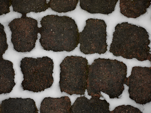 Patio Blocks With Snow - Photo by Bill Latournes