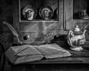 Reading With a Pot of Tea - Photo by Lorraine Cosgrove