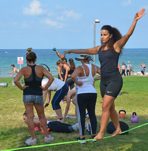 Sabbath Exercise By An Israeli Beach - Photo by Louis Arthur Norton