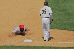 Safe at Third - Photo by James Haney