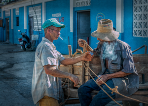 Sharing a Light in Vinales - Photo by Lorraine Cosgrove