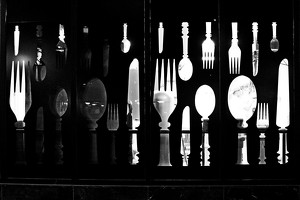 Silverware In Window - Photo by Bill Latournes