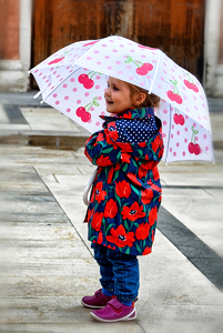 Smiling in a Moscow Rain - Photo by Louis Arthur Norton