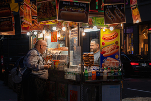 Salon 2nd: Street Vendor and Customer by Bill Payne