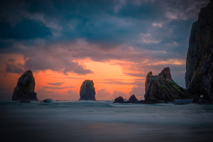 Sunset Cannon Beach, Oregon - Photo by Bill Payne