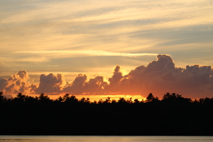 Class B HM: Sunset on the lake in July by Chip Neumann