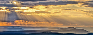 Sunset over Quabbin Reservoir - Photo by Jim Patrina