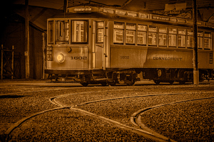 The Trolley Yard at Night - Photo by Bill Payne