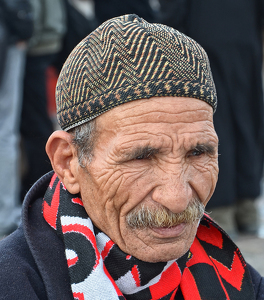 Wrinkled Old Moroccan Man - Photo by Louis Arthur Norton