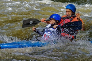 Young Paddler with an Old Pro - Photo by John McGarry